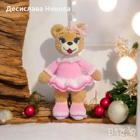 Мече-40см, ръчна изработка, снимка 9 - Плюшени играчки - 43381305