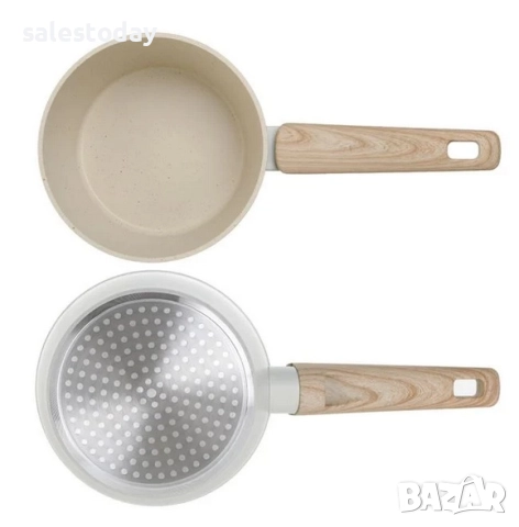 Керамичен тиган с незалепващо покритие + капак, 1л, снимка 3 - Съдове за готвене - 52748277