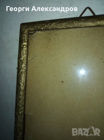 СТАРИННА ДЪРВЕНА РАМКА за СНИМКИ / ГРАФИКА / ГОБЛЕН със ЗЛАТЕН ВАРАК и СТЪКЛО, снимка 11 - Антикварни и старинни предмети - 42209160