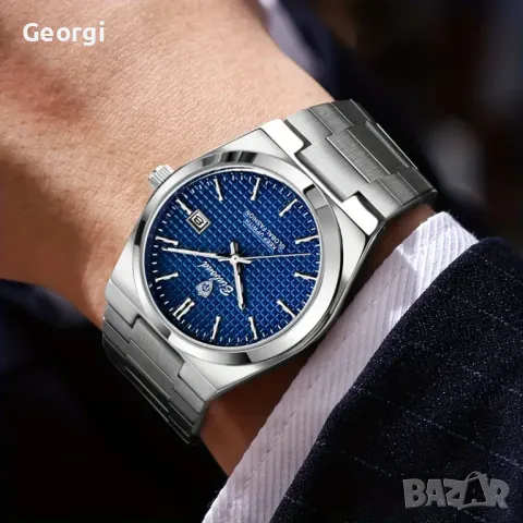 Мъжки елегантен часовник Binbond (MAX5) Син циферблат-металик!, снимка 3 - Мъжки - 49549921