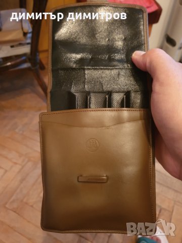 Кожен Калъф за 5 броя Пури  - кафяв