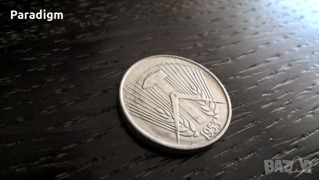 Монета - Германия - 5 пфенига | 1953г.; серия Е, снимка 2 - Нумизматика и бонистика - 32075013