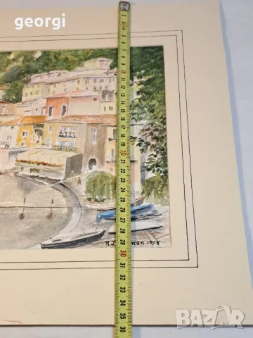 авторска картина акварел морски пейзаж    4/6, снимка 6 - Картини - 49072952