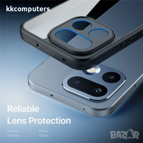 DUX DUCIS Aimo Прозрачен Калъф за Realme 16 Pro 5G - PC+TPU, 0.8mm защита, 1.2m SGS, REACH, Черен, снимка 7 - Калъфи, кейсове - 54148688