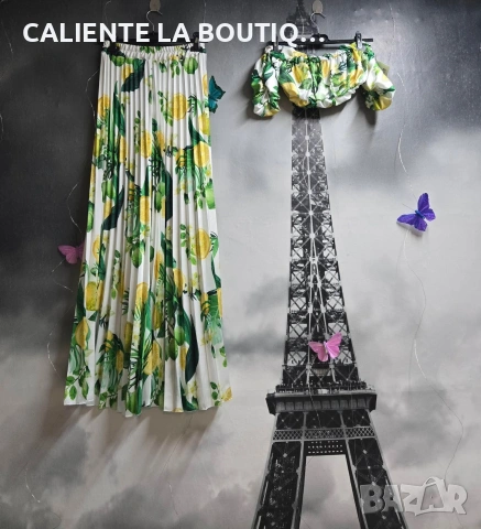 Комплект сатен с топ