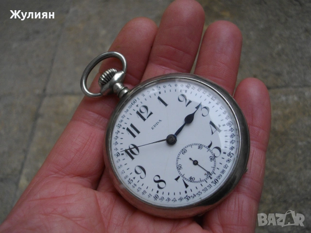 КОЛЕКЦИОНЕРСКИ СТАР ДЖОБЕН ЧАСОВНИК EDDA, снимка 4 - Антикварни и старинни предмети - 53122545