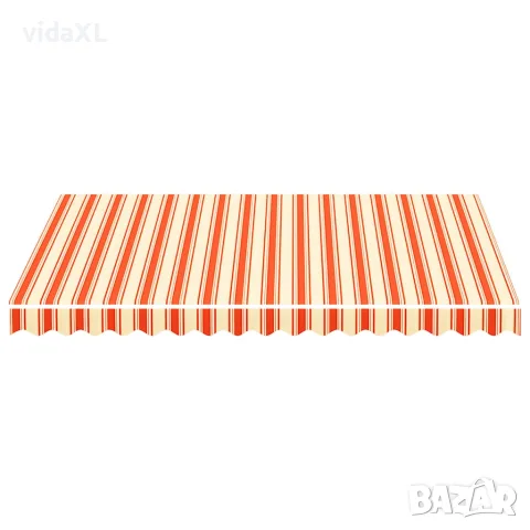vidaXL Резервен плат за тента, жълт и оранжев, 300x250 см, полиестер, снимка 4 - Облицовки - 56146604