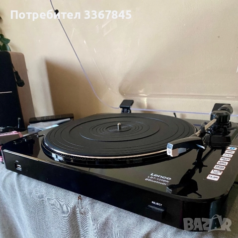 Грамофон Lenco - LBT-120BK, полуавтоматичен, черен, снимка 6 - Грамофони - 52791239