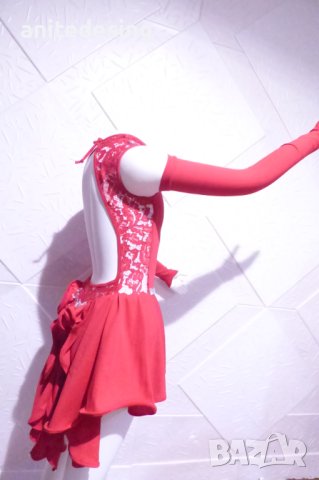Червена детска рокля за спортни танци, снимка 4 - Детски рокли и поли - 42805665