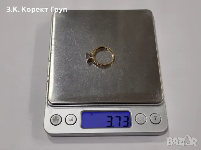 Златен пръстен 14К 585 / 3,73 гр., снимка 7 - Пръстени - 56445118