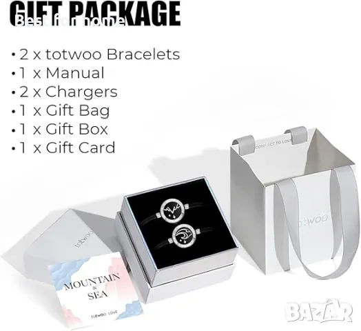 Bluetooth гривни за двойки - планина, море TOTWOO, снимка 6 - Друга електроника - 50220074