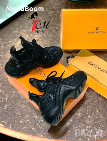 Louis Vuitton черни дамски маратонки , снимка 2 - Маратонки - 48501827