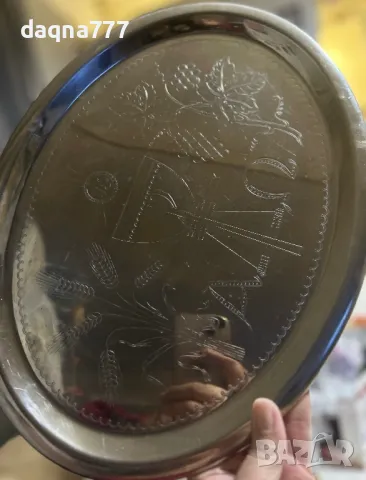 Античен свещен поднос 1920 г, снимка 7 - Антикварни и старинни предмети - 49389538