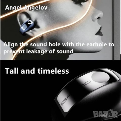 Bluetooth V5.3 водоустойчиви Bluetooth слушалка с намаляване на шума,цена 13 лв, снимка 3 - Безжични слушалки - 44389367
