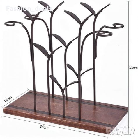 Нова поставка за вино и чаши Стойка за съхранение Организатор бутилки дом, снимка 2 - Други стоки за дома - 38866056