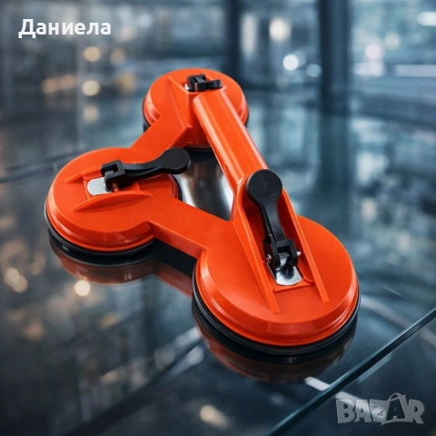 Троен вакуумен държач за стъкла – до 120 кг товароносимост