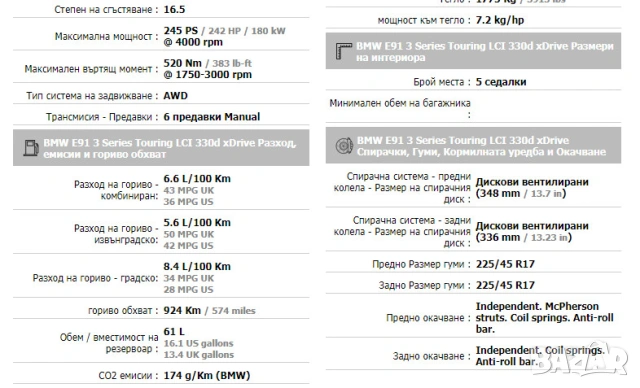 BMW 330 330d xDrive-5100евра, снимка 10 - Автомобили и джипове - 52945048