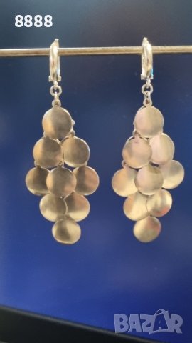 Красиви висящи сребърни обеци 8.93 грама, снимка 2 - Обеци - 44449290