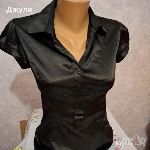 ZARA Дамска черна Риза