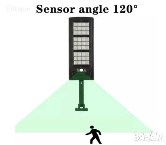 Соларна улична лампа с дистанционно управление 2400W SL-144 COB, снимка 3 - Други - 52861460