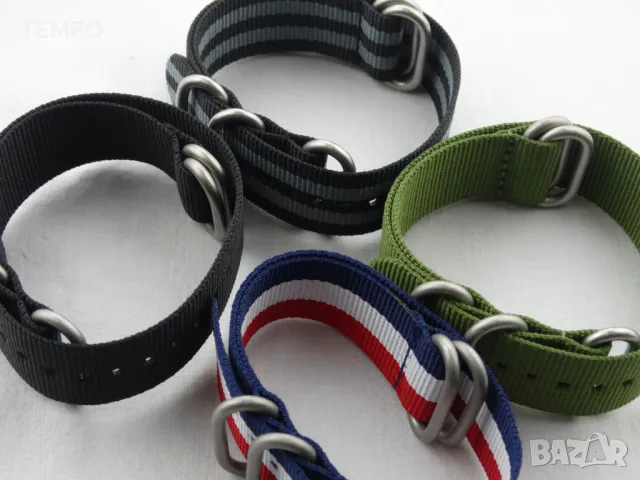 КАИШКА ZULU- ЧЕРВЕН / БЯЛ / СИН -20мм + ПОДАРЪК, снимка 11 - Каишки за часовници - 48202618