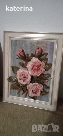 Релефни пластики -цветя, снимка 11 - Картини - 39021895