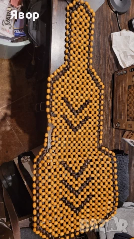 Масажна постелка от дървени топчета за стол седалка 