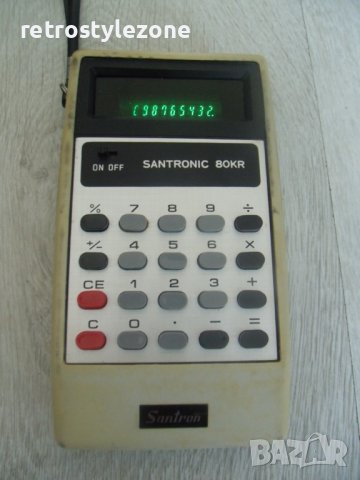 № 6368 стар калкулатор - Santron  - с калъфче  - работещ , снимка 2 - Други ценни предмети - 37274503
