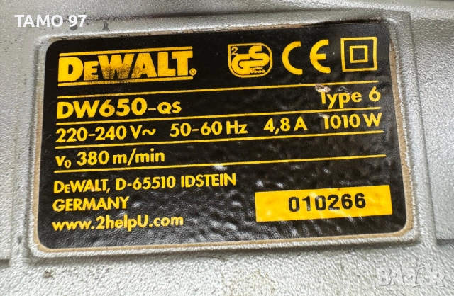 DeWALT DW650-QS - Професионален лентов шлайф 1010W, снимка 6 - Шлайфмашини - 52923283