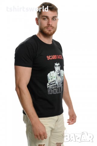 Нова мъжка тениска с дигитален печат на Белязаният (Scarface), снимка 5 - Тениски - 37670088