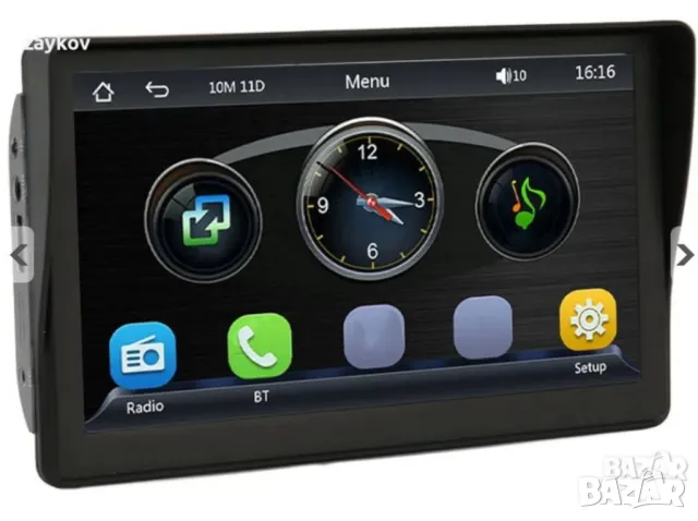 Монитор за кола, 7 инча екран, 1024x600 резолюция, MP5, Carplay, Android Auto, GPS, Bluetooth, Радио, снимка 1 - Друга електроника - 47500522