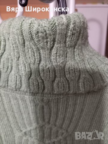 Плътно плетено поло цвят резеда. Размер М. , снимка 4 - Блузи с дълъг ръкав и пуловери - 40521745