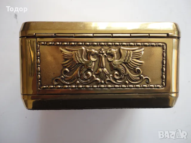 Уникална позлатена кутия за цигари пури Erhard Germany, снимка 6 - Други ценни предмети - 47423472