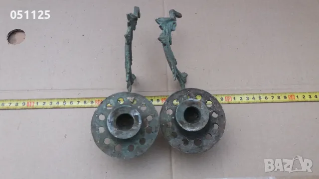 масивни бронзови свещници , снимка 6 - Антикварни и старинни предмети - 48512653