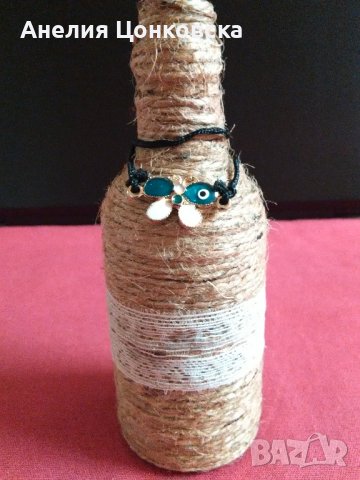 Декорирана бутилка с пеперуда, снимка 1
