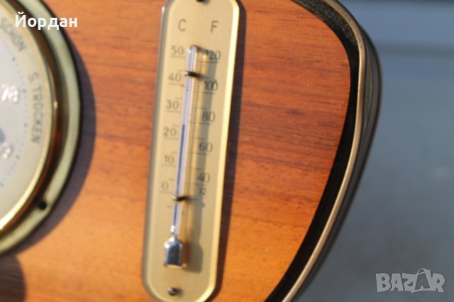 Немски барометър с термометър , снимка 5 - Антикварни и старинни предмети - 36890519