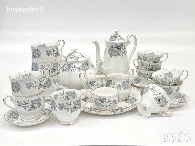 Колекционерски сервиз Royal Albert, Silver Maple, снимка 3 - Сервизи - 53350106