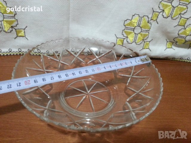 Кристална купа фруктиера , снимка 2 - Антикварни и старинни предмети - 44343892