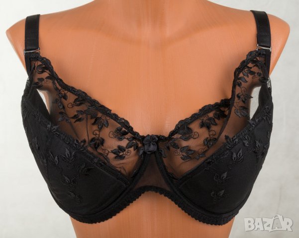 Комплект бял и черен сутиен с полупрозрачни чашки марка Jarpol 75F, снимка 2 - Бельо - 30092593