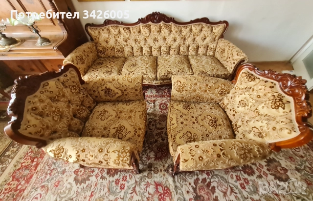 Продавам холова гранитура - барок, снимка 2 - Дивани и мека мебел - 51929436
