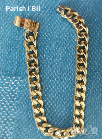 Златна мъжка гривна, снимка 9 - Гривни - 48820049