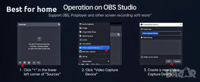 HDTV Game Capture Card 4K, 5 порта, снимка 10 - Аксесоари - 49409159