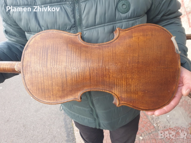Голяма цяла стара цигулка от 1902 г , снимка 7 - Антикварни и старинни предмети - 52441332