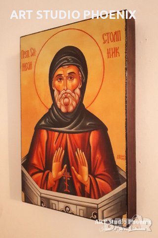 Икона на Свети Симеон Стълпник ikona sveti simeon stalpnik, снимка 3 - Икони - 21992071