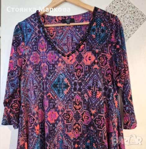 Пролетна блузка-туника, снимка 5 - Блузи с дълъг ръкав и пуловери - 53896564