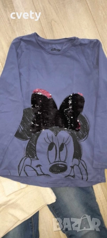 Дънки-клин Old Navy, суитчър Old Navy и блуза Disney за ръст 158/164 , снимка 9 - Детски Блузи и туники - 52022587