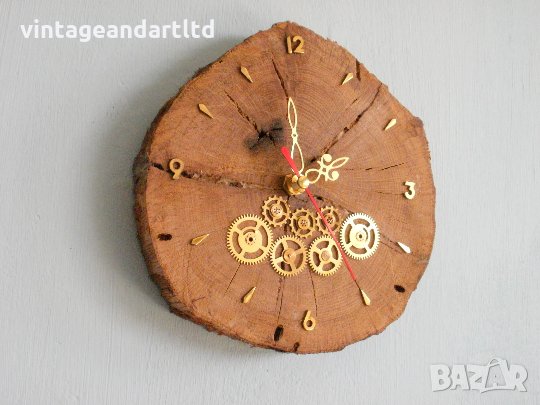 Стенен часовник, Steampunk, арт часовник, снимка 3 - Други - 35583379