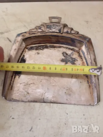 Посребрена лопатка за трохи арт деко, снимка 3 - Други ценни предмети - 49304896