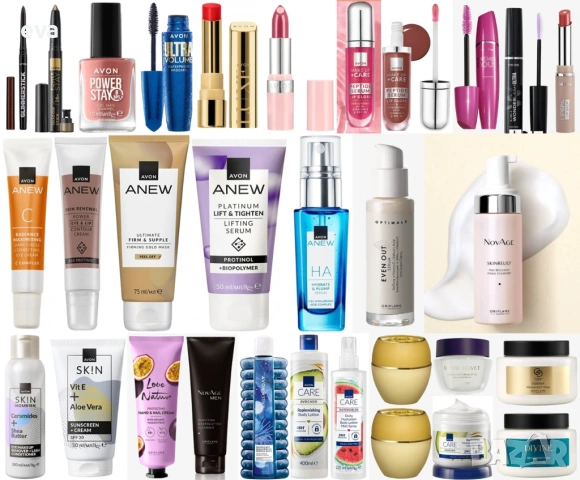 НАЛИЧНИ продукти за лице и тяло от Avon и Oriflame
