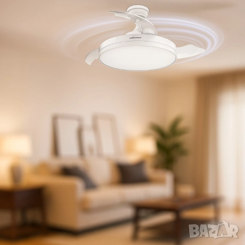 Вентилатор за таван с осветление,  Brizy Bright Foldable -50% отстъпка, снимка 2 - Друга електроника - 51926864